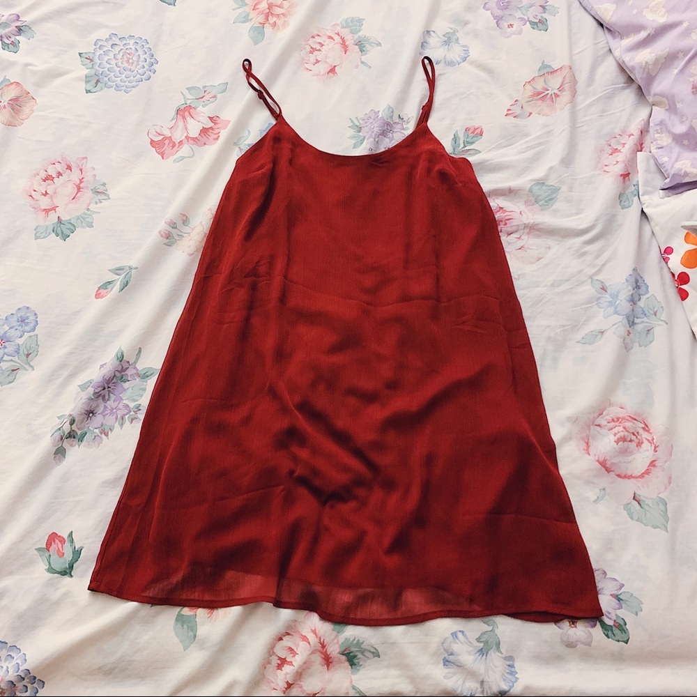 NWT F21 Maroon Shift Dress